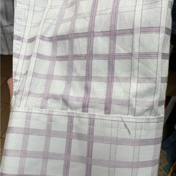 Men’s Tasso Elba 3XL shirt in light blue/ purple grid. Modern fit. NWT - Picture 3 of 6